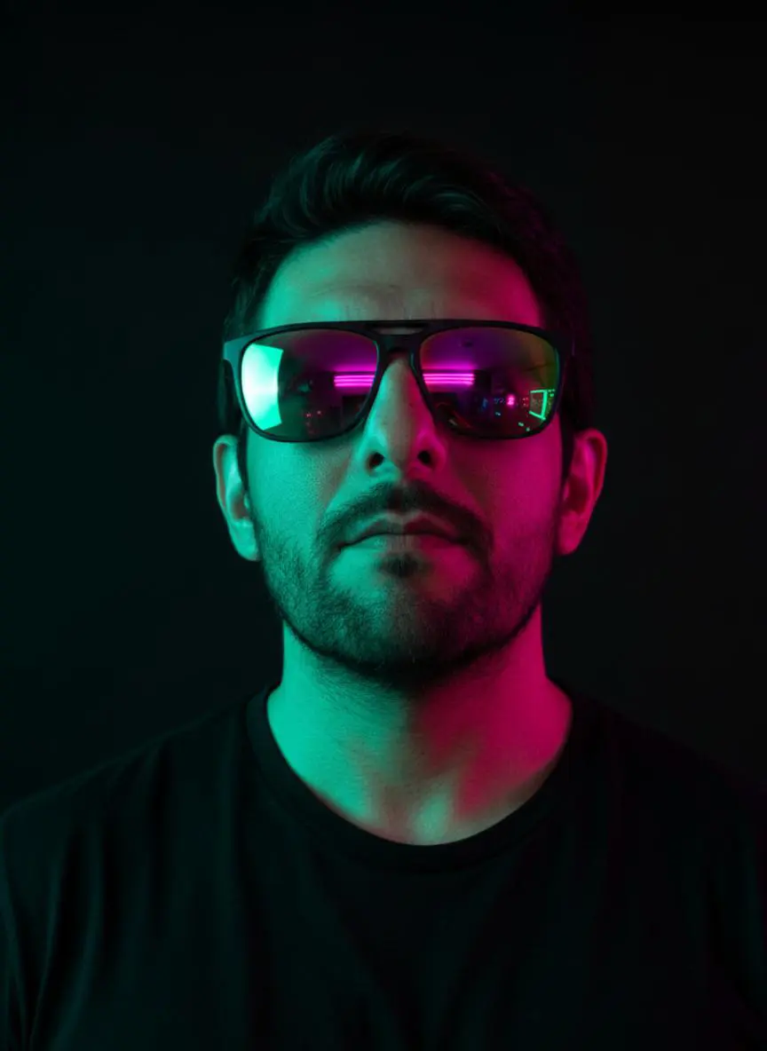 Retrato de DJ Trebol en una sesión