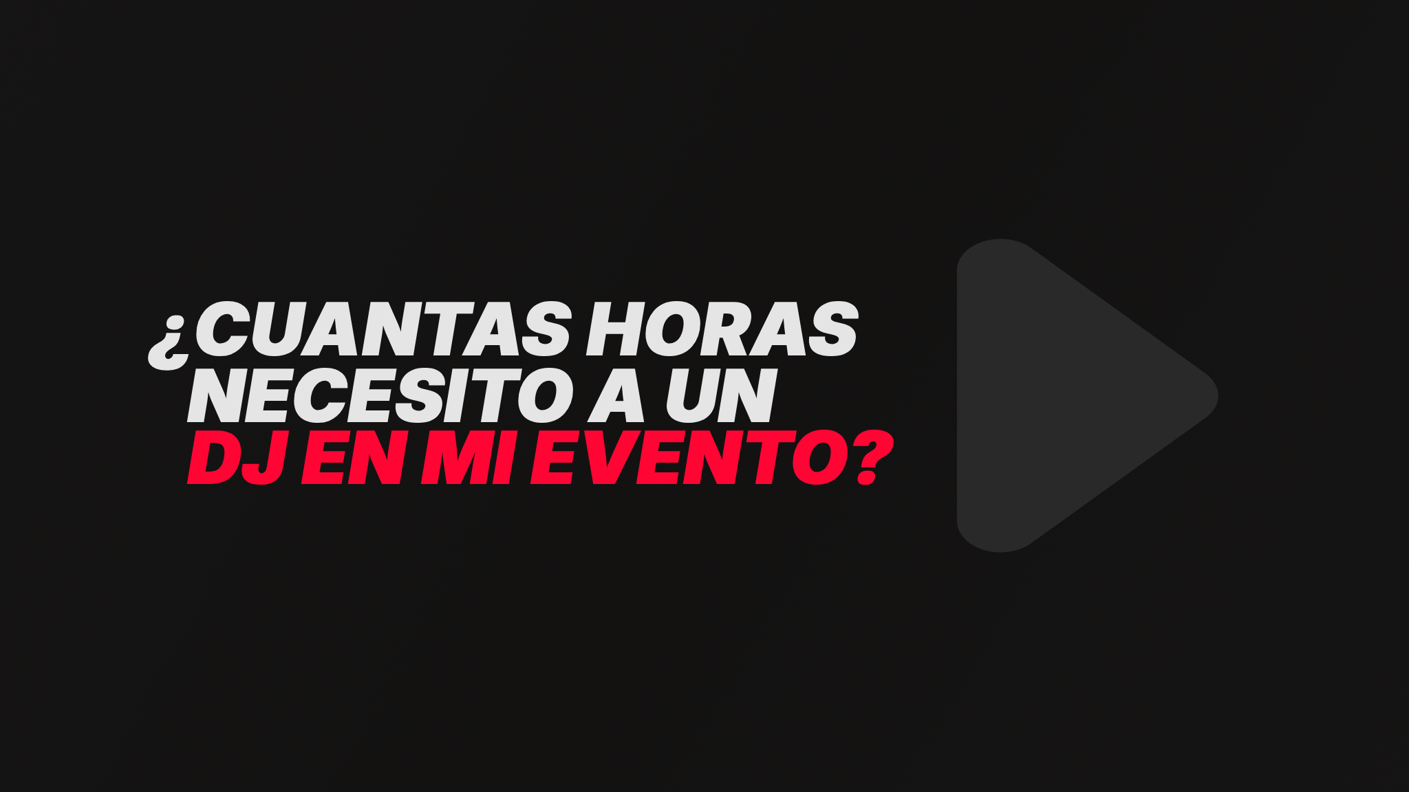 ¿Cuántas horas necesito contratar un DJ para mi matrimonio?