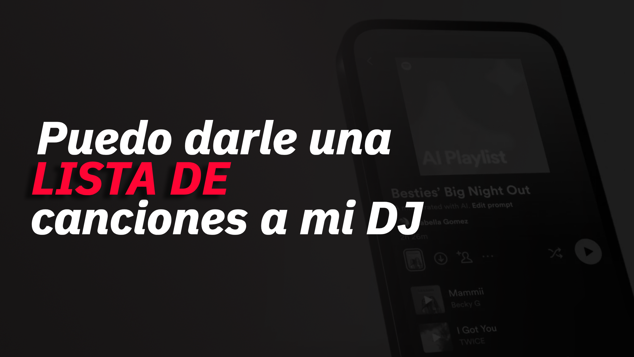 ¿Puedo darle una lista de canciones a mi DJ?